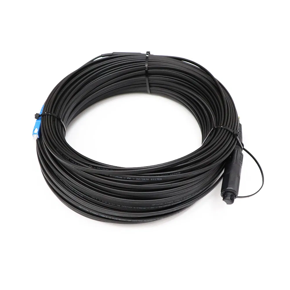 Conjuntos de cabos exteriores da fibra da gota do Sc LC MPO FTTH do conector impermeável de Stap da fibra ótica